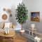 8ft. Ficus Artificial Tree with Handmade Natural Jute and Cotton Planter